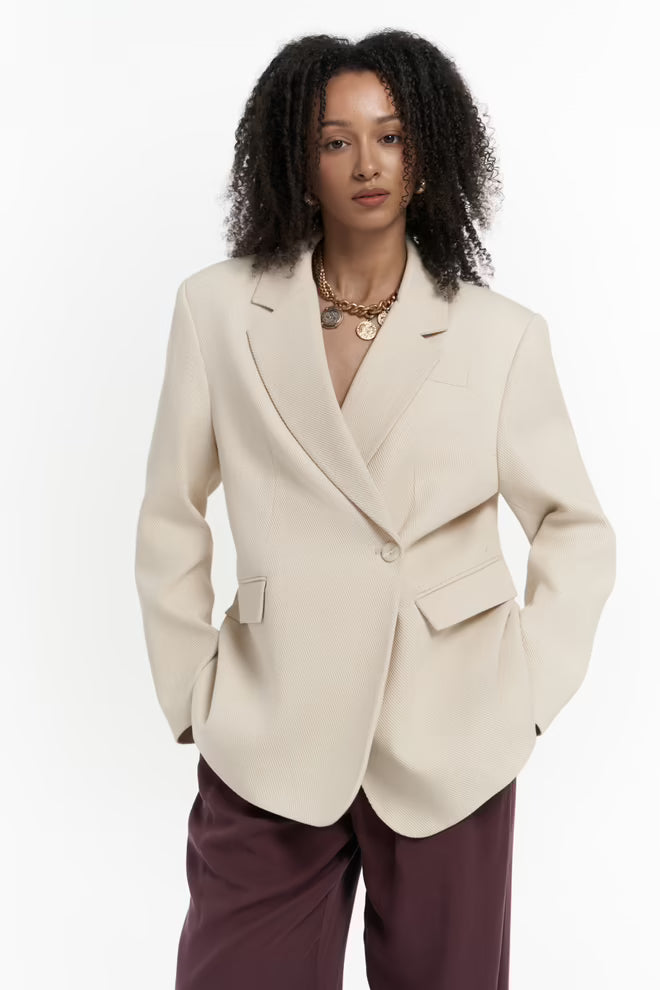 The off-white cotton blazer