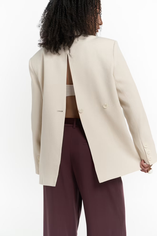 The off-white cotton blazer